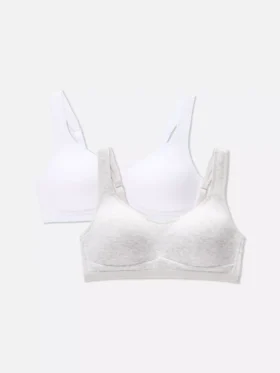 Zestaw 2 szt. bawełnianych biustonoszy typu bralette „Love to Lounge”