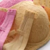 Zestaw 2 szt. biustonoszy typu T-shirt z siateczką w kwiaty, rozmiary A–D