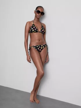 Zestaw 2 szt. topów bikini z nadrukiem w trójkąty