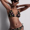 Zestaw 2 szt. topów bikini z nadrukiem w trójkąty