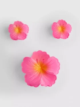 Zestaw 3 spinek do włosów w kształcie kwiatów