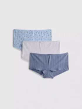 Zestaw 3 sztuk bezszwowych mini szortów typu boyshorts