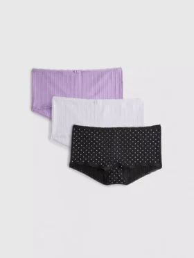 Zestaw 3 sztuk bezszwowych mini szortów typu boyshorts