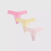Zestaw 3 sztuk koronkowych stringów typu bandeau