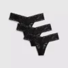 Zestaw 3 sztuk koronkowych stringów typu bandeau