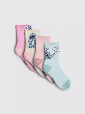 Zestaw 4 par skarpetek do kostek z motywem Stitcha z Disney’a
