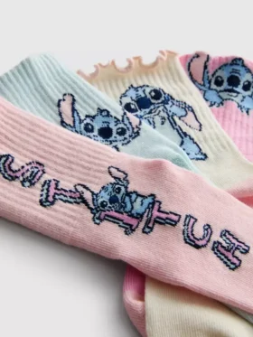 Zestaw 4 par skarpetek do kostek z motywem Stitcha z Disney’a