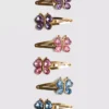Zestaw 6 spinek do włosów w kształcie motyla z imitacją kamieni szlachetnych i zatrzaskiem
