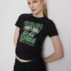 Zielona koszulka dla niemowląt z marszczeniem „Green Day”, z przewagą bawełny