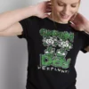 Zielona koszulka dla niemowląt z marszczeniem „Green Day”, z przewagą bawełny